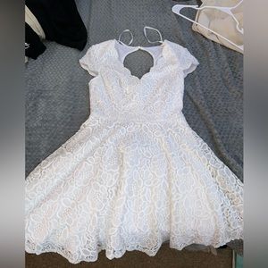 White over the knees dress